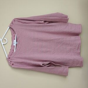 XL The Tog Shop Striped Shirt Cotton Blend White and Pink Stripes Top